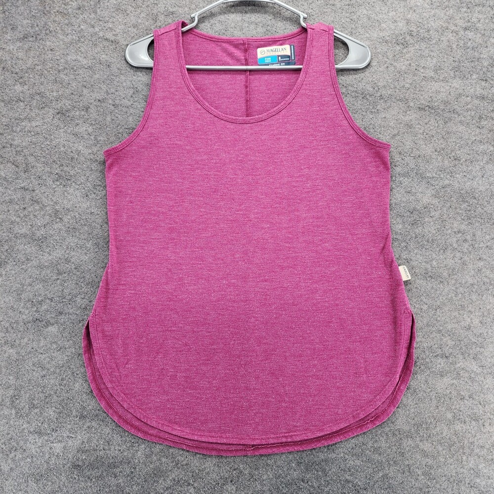 Magellan Tank Top Womens Small Fish Gear Classic Fit Pink